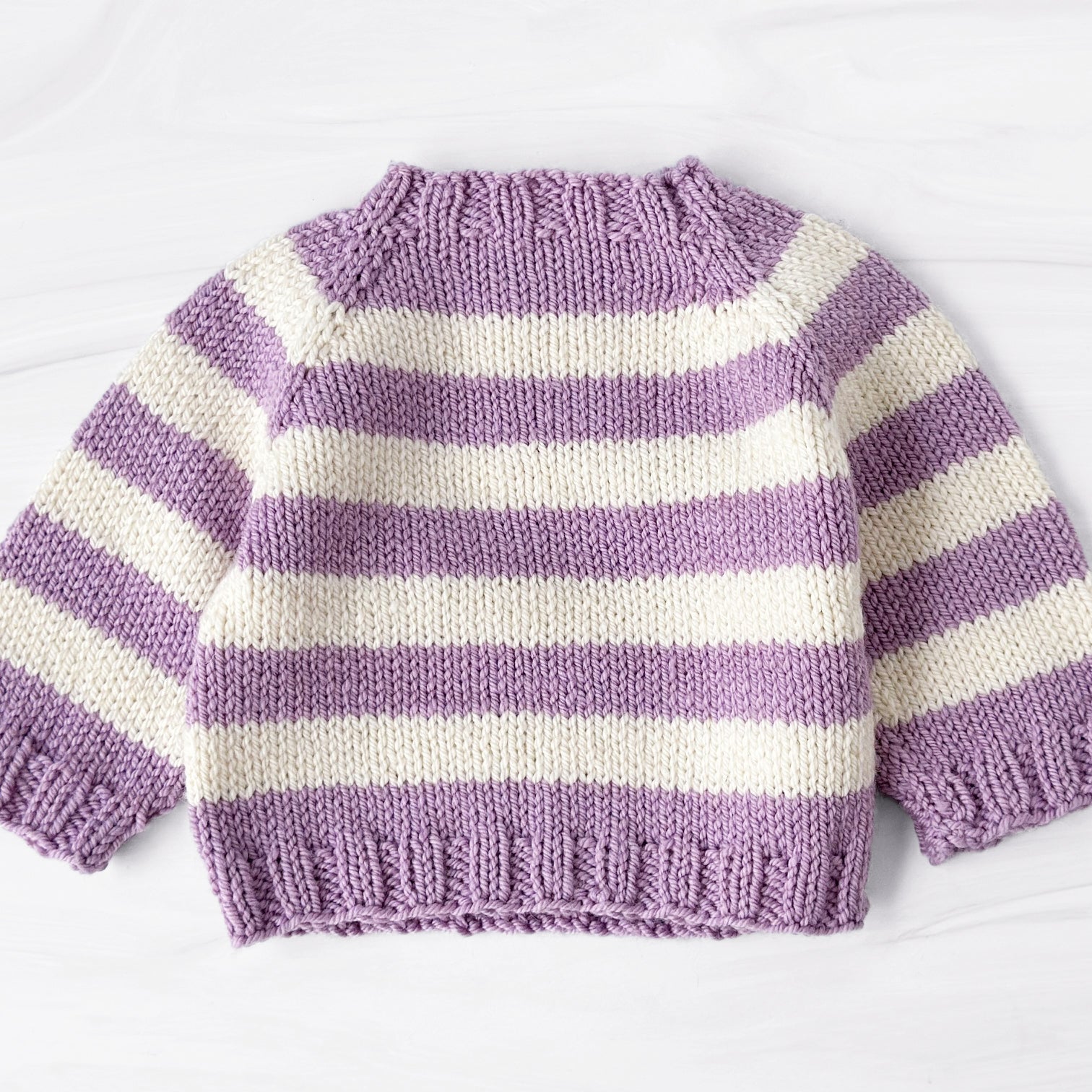 Easy as ABC Baby Sweater in Ewe Ewe Wooly Worsted