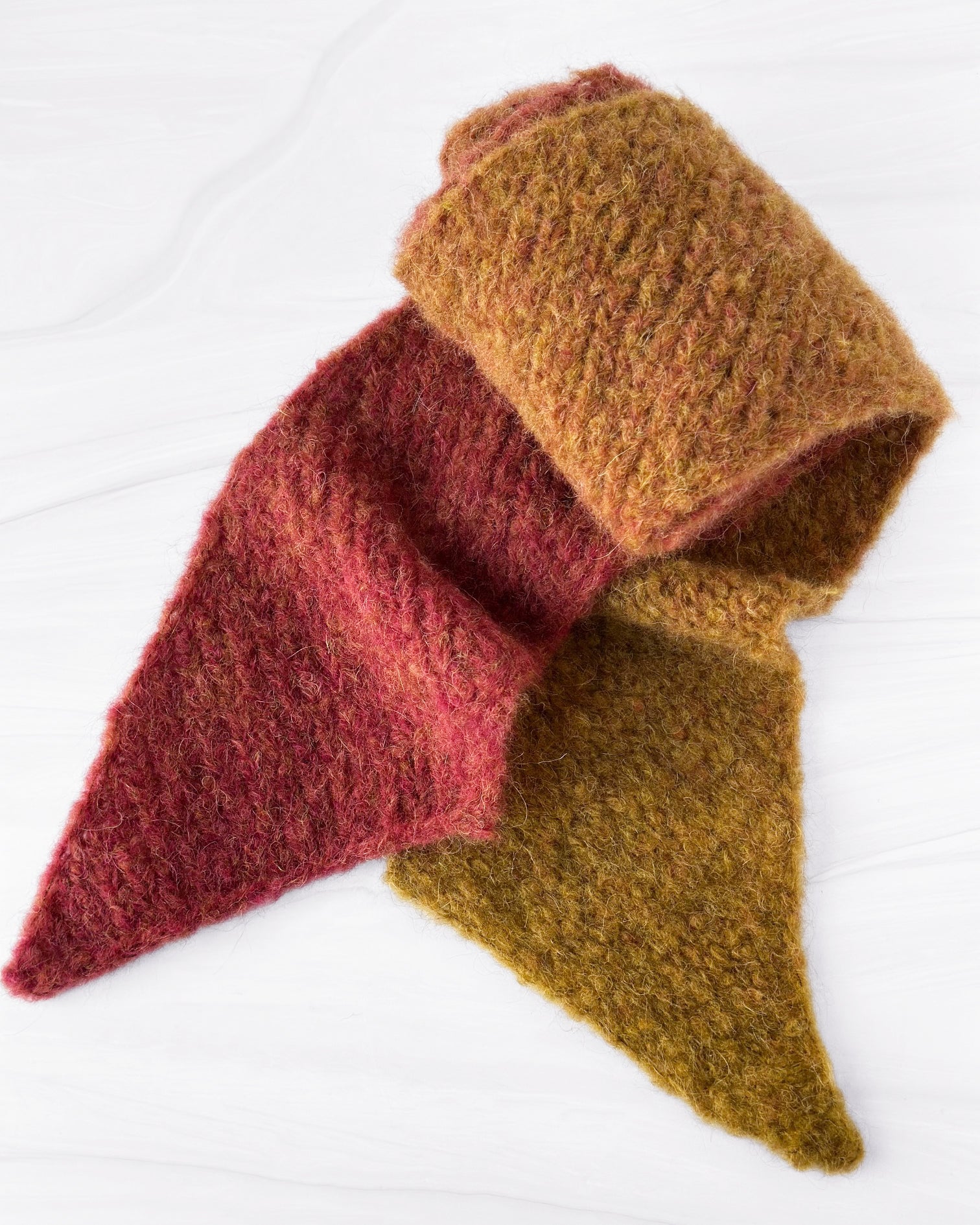 Bias Scarf in Piuma Alpaca Degradé