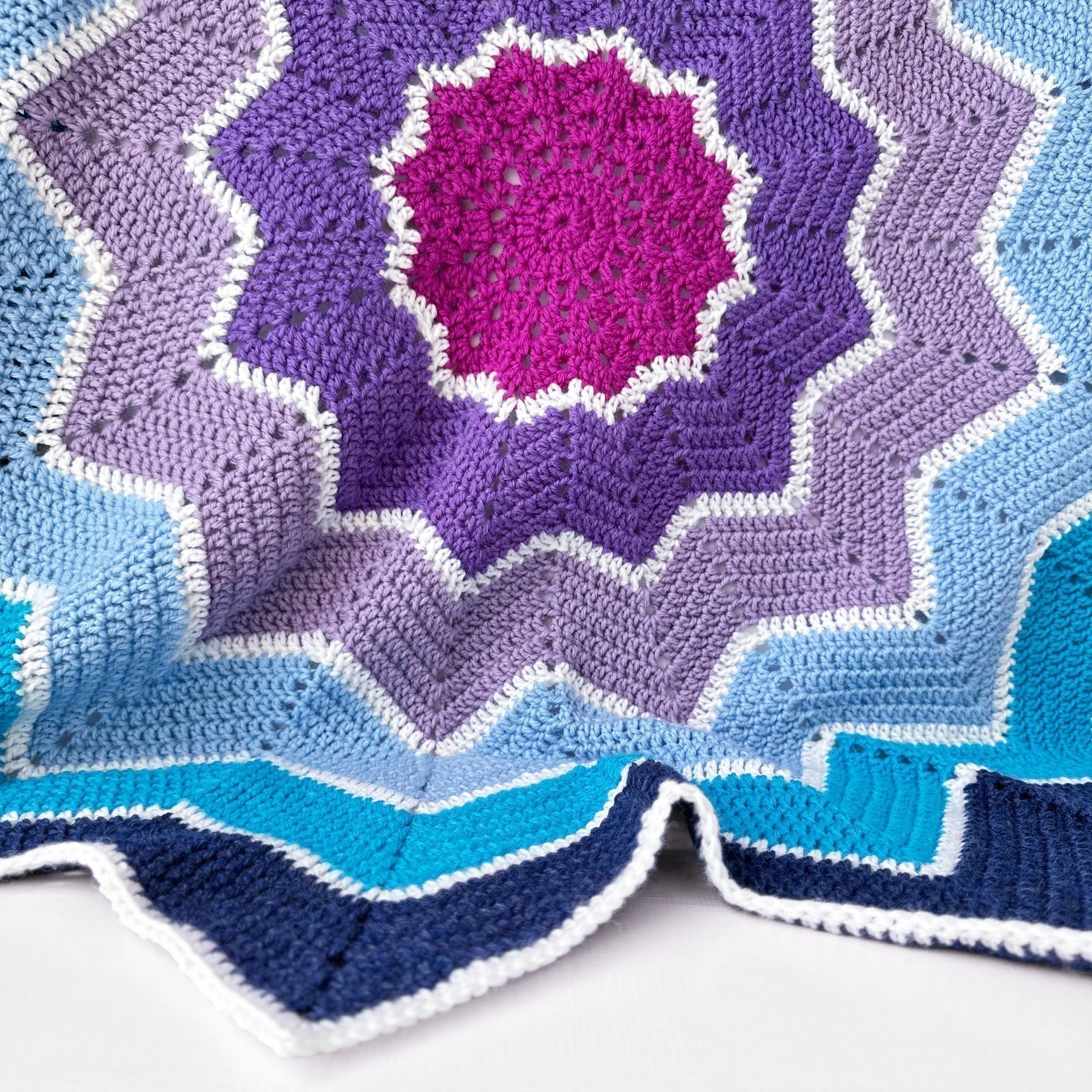 Rainbow Ripple Blanket in Berroco Ultra Wool
