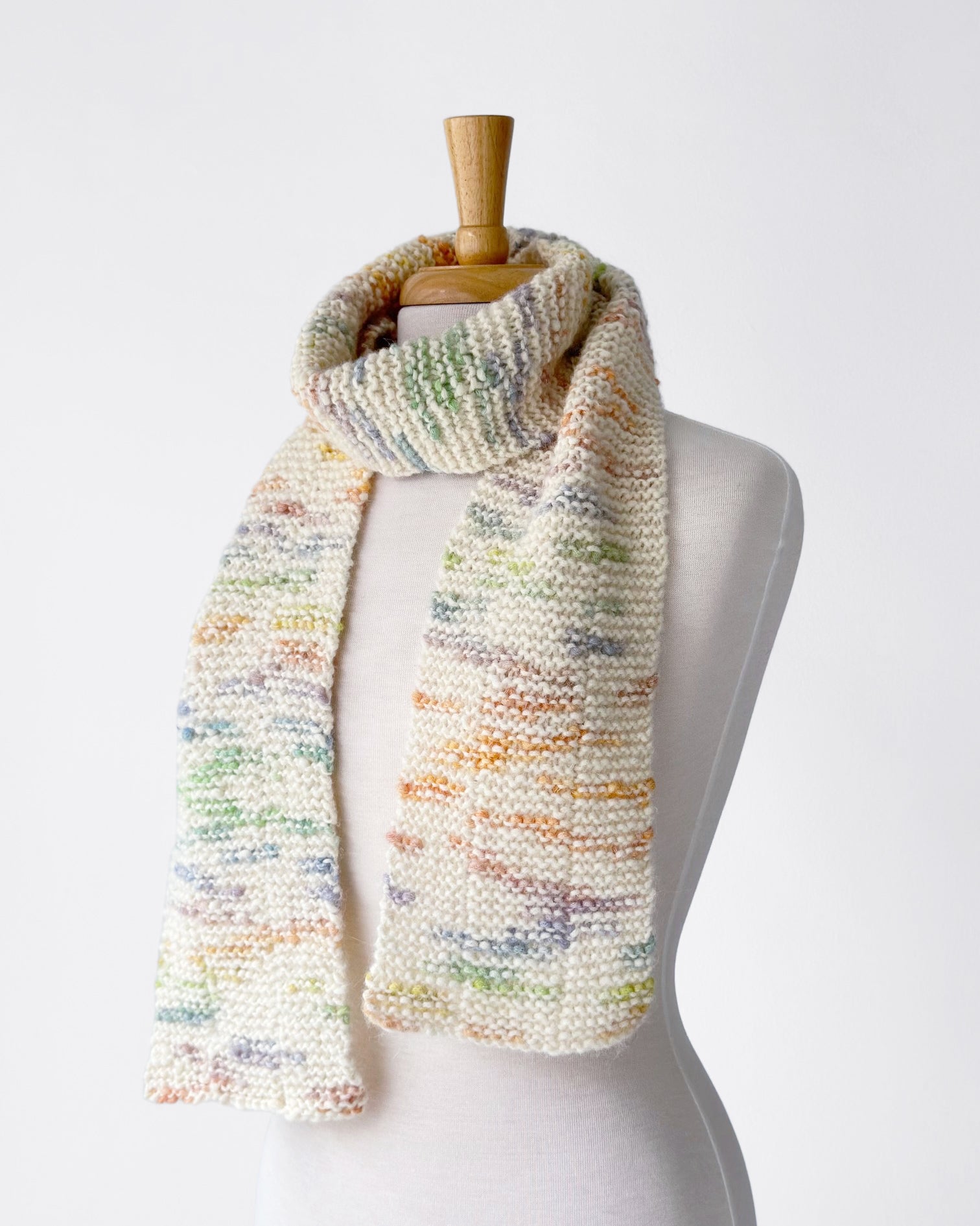 Broken Garter Scarf in Colormix