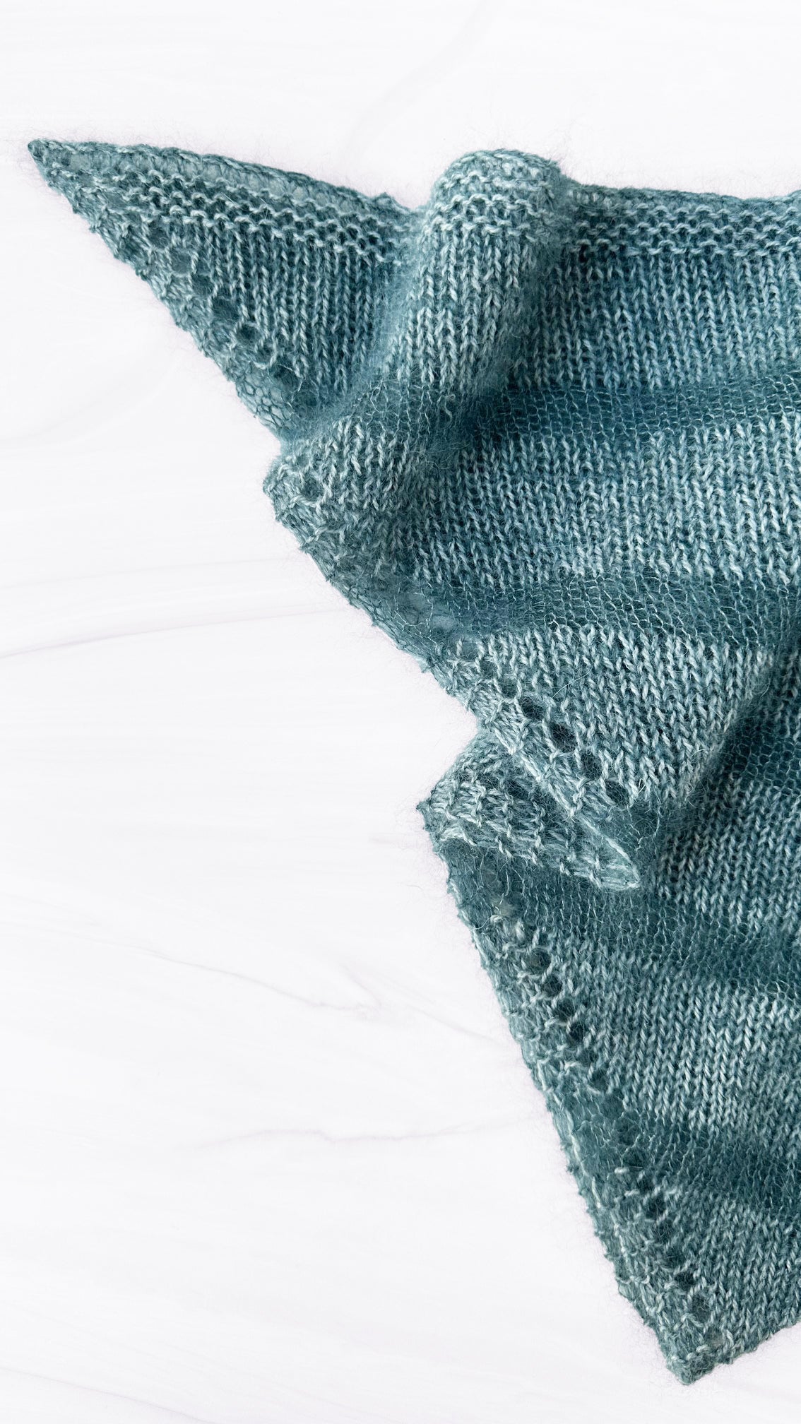 Marled Striped Shawl in Isager Yarns