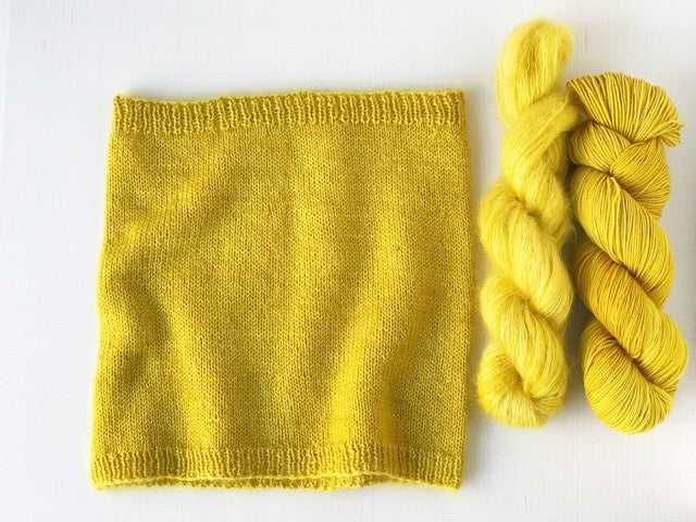 Lightweight Funnel Cowl in Posy + Sprig