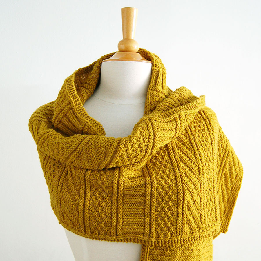 Guernsey Wrap in BT Arbor Yarn