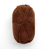 Ball of brown yarn.