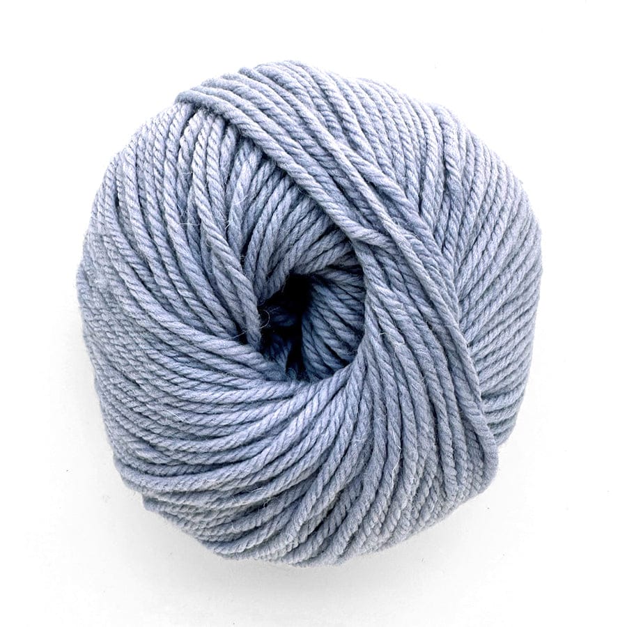 Dusty blue bulky yarn ball