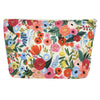 Dana Herbert cream floral makeup bag