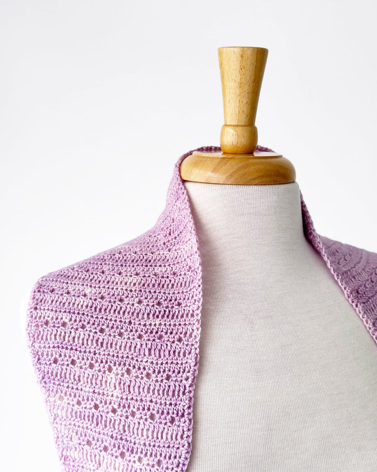 Crocheted Half Double Eyelet Scarf Pattern