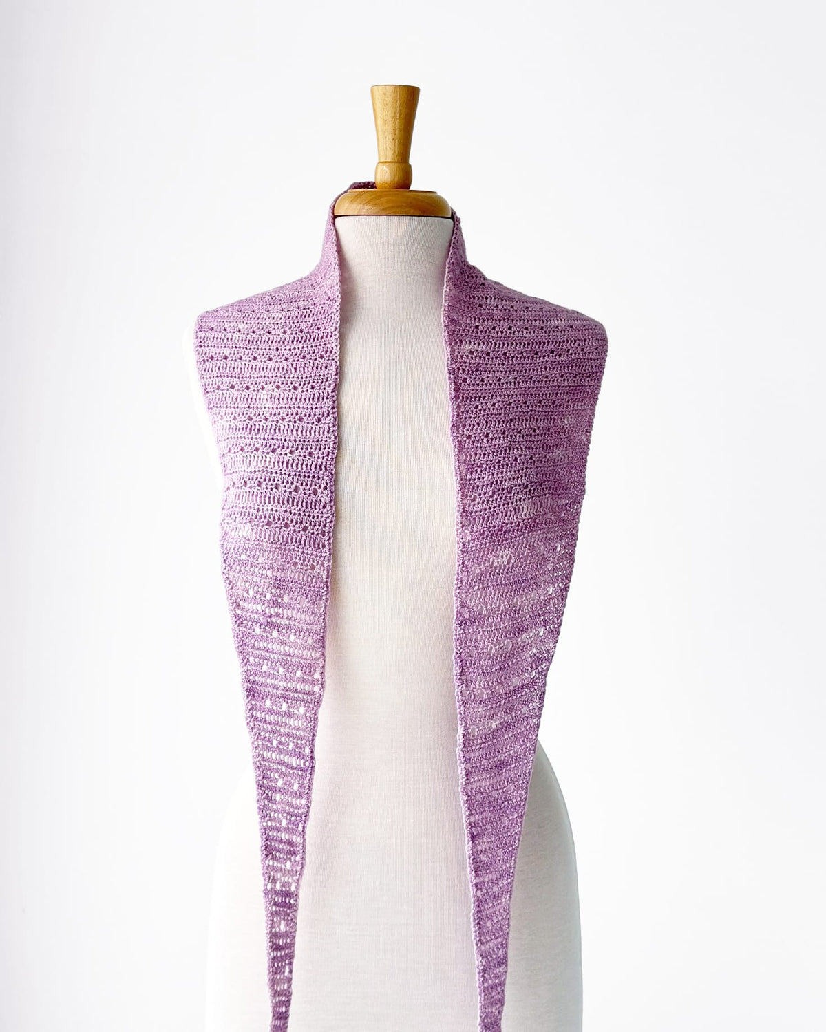 Crocheted Half Double Eyelet Scarf Pattern