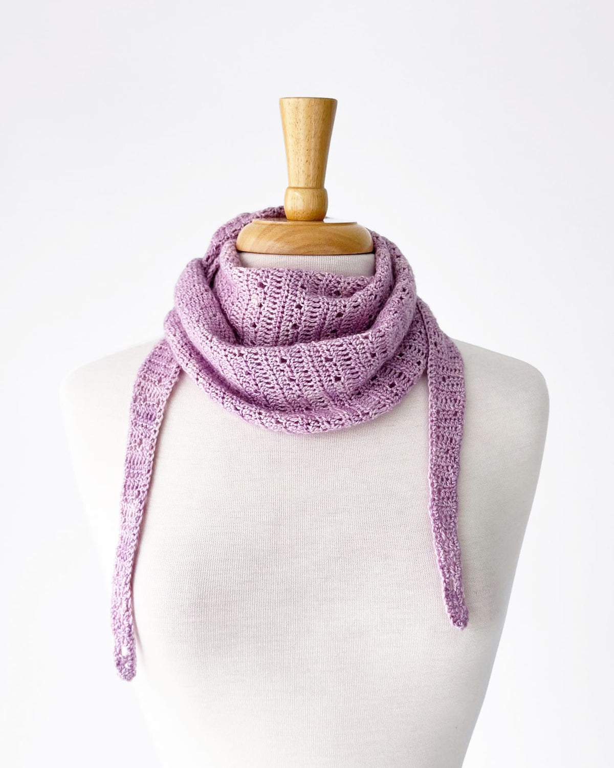 Crocheted Half Double Eyelet Scarf Pattern