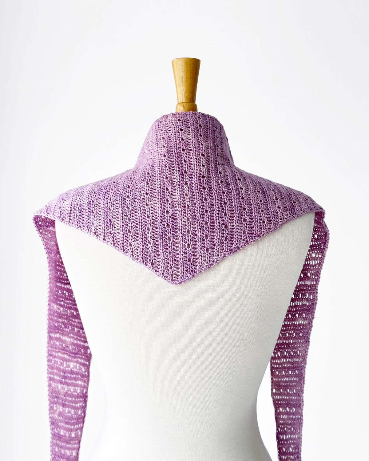 Crocheted Half Double Eyelet Scarf Pattern