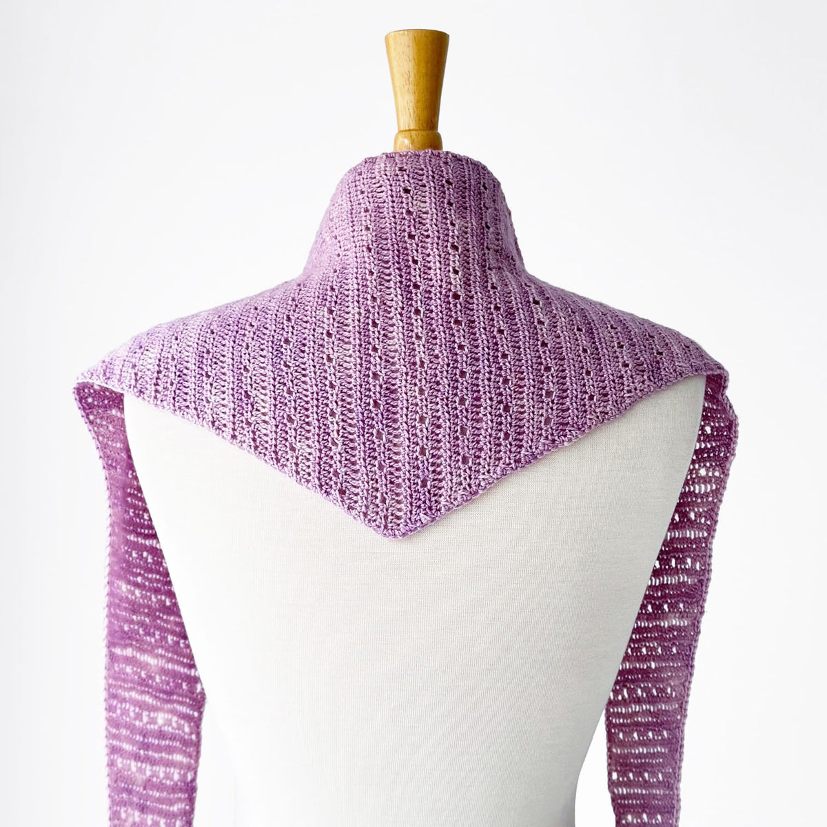 Crocheted Half Double Eyelet Scarf Pattern