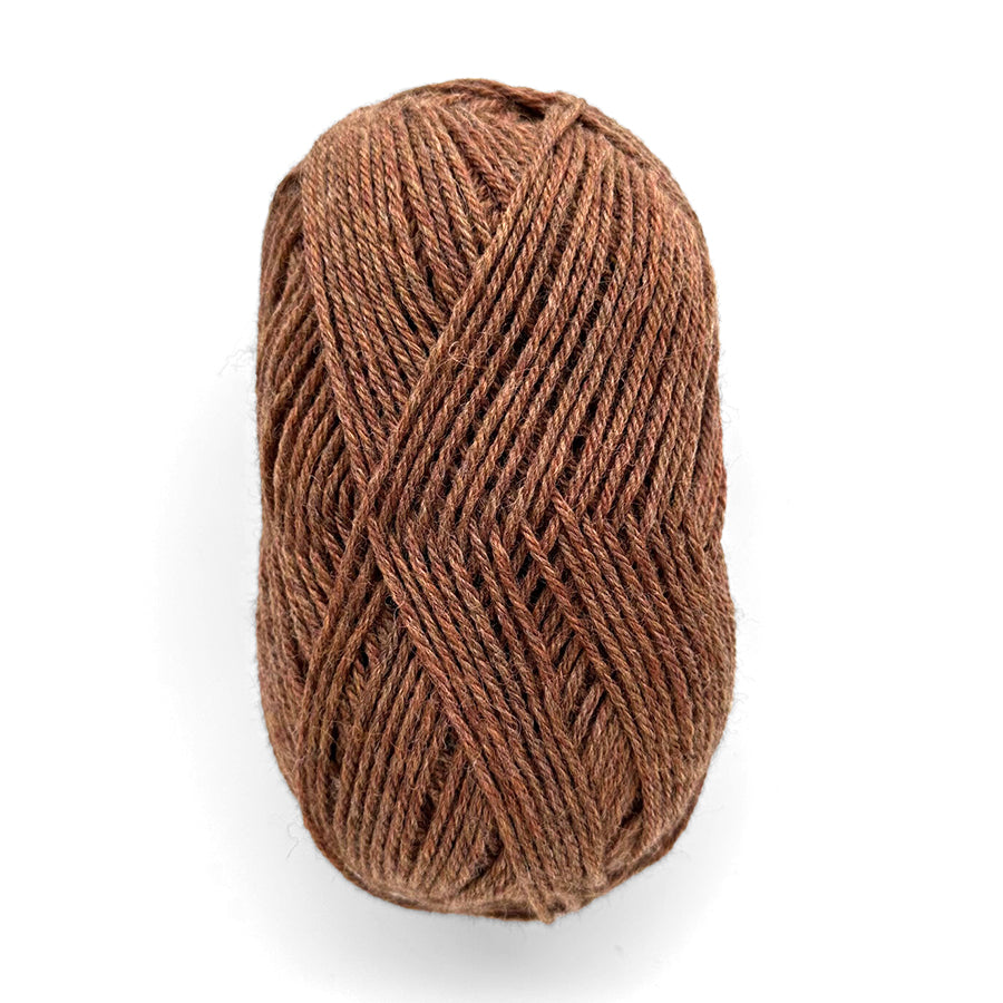 Berroco Lanas yarn in Sandalwood — 100% Peruvian wool heathered worsted yarn