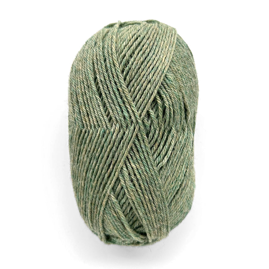 Berroco Lanas yarn in Spring Green — 100% Peruvian wool heathered worsted yarn