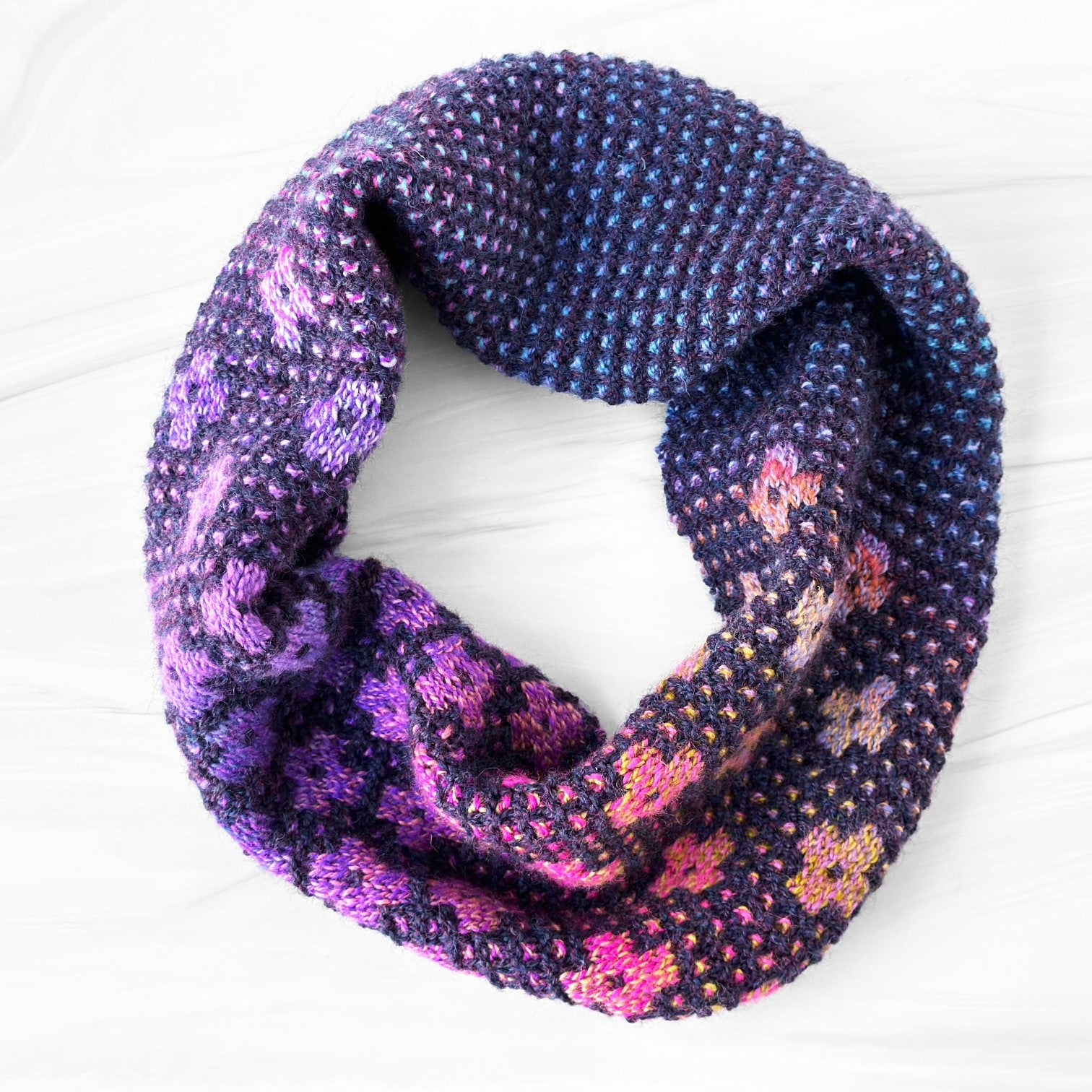 Pressed Flowers Cowl Loop Yarn