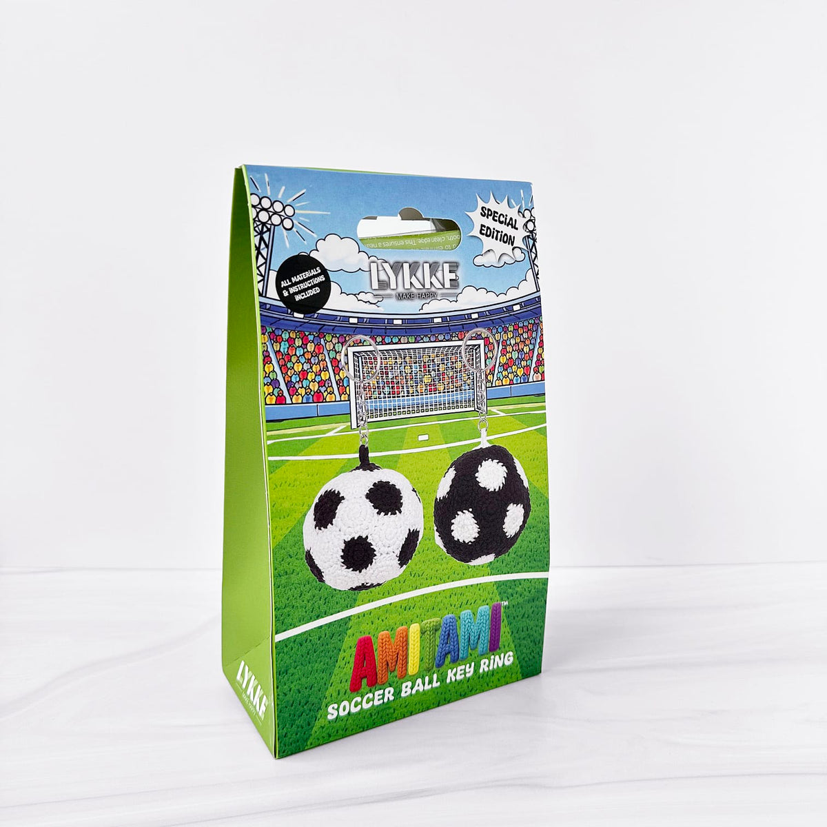 Lykke Amitami Soccer Ball Key Ring Crochet Kit
