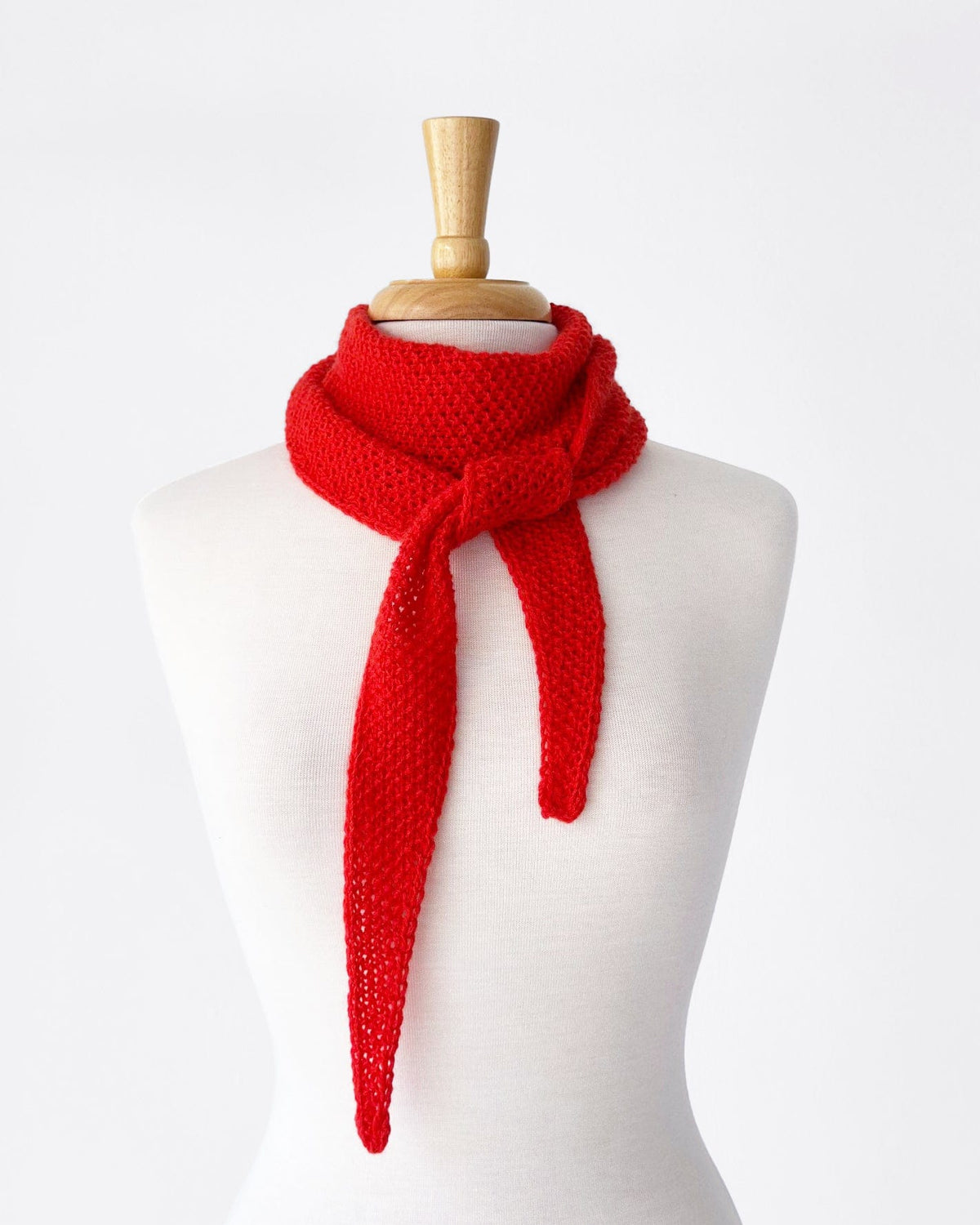 Red cashmere anniversary scarf