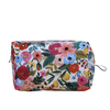Dana Herbert cream floral dopp kit