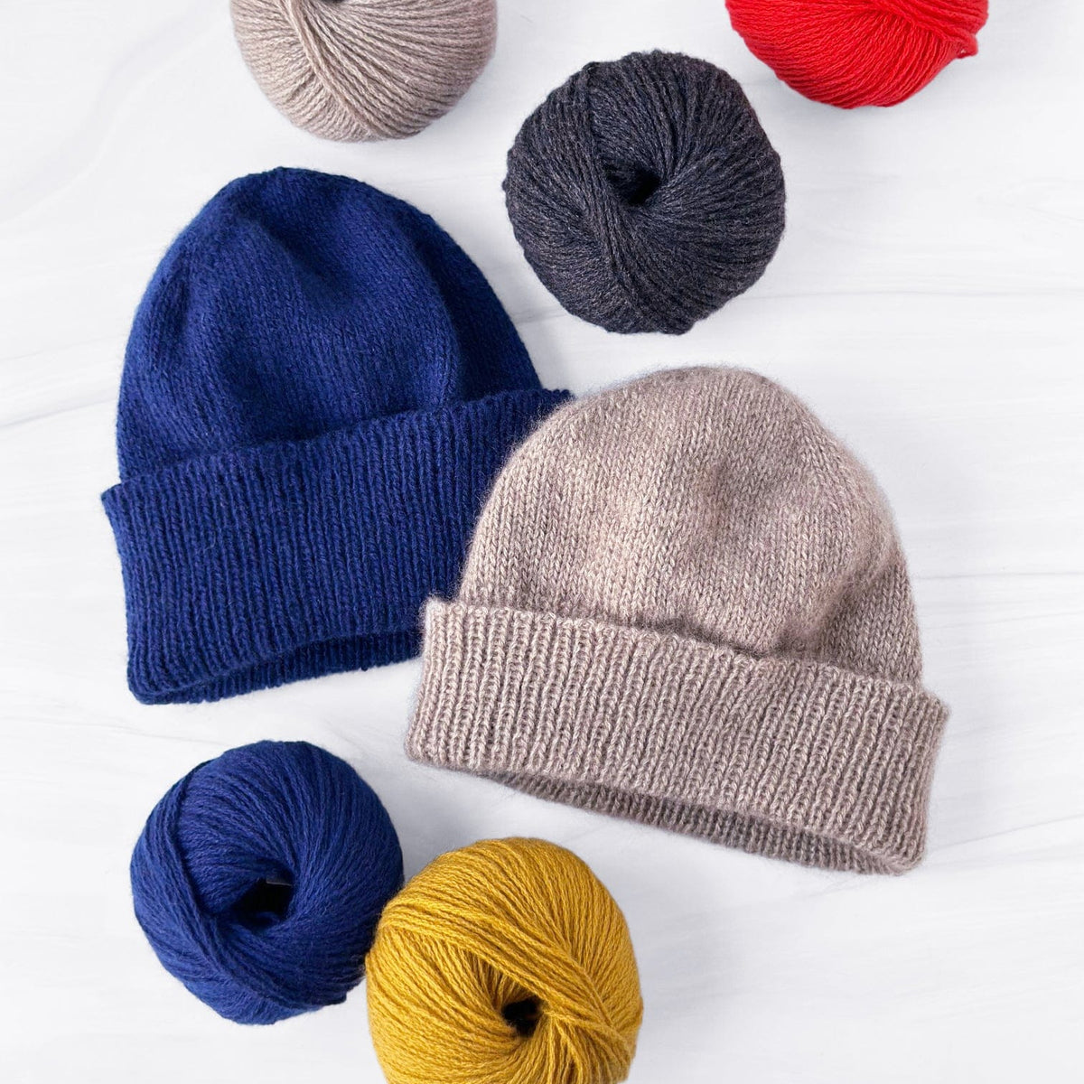 Cardiff Cashmere Hats with Yarn Balls