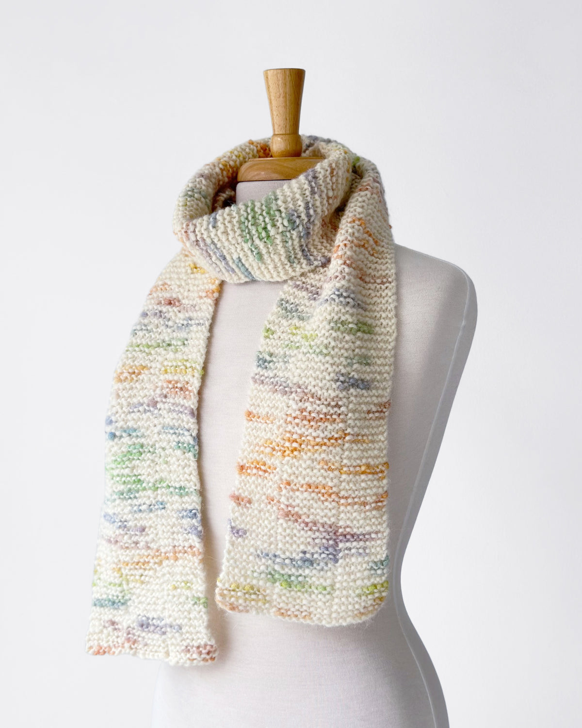 Broken Garter Scarf in Colourmix