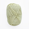 Light green skein of yarn on a white background