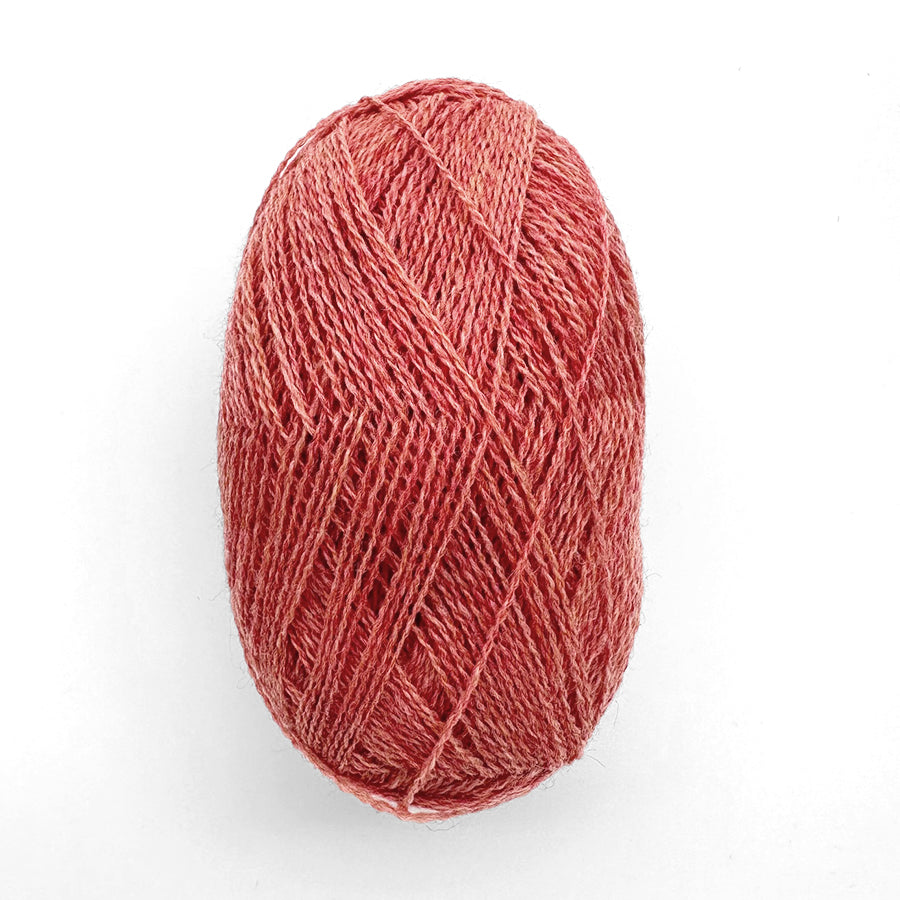 isager highland wool in rhubarb