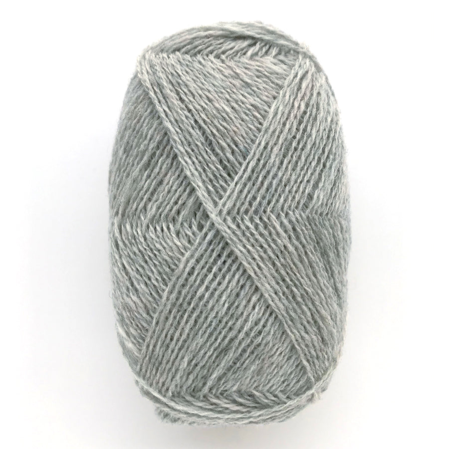 Le Petit Lambswool in soft green grey.
