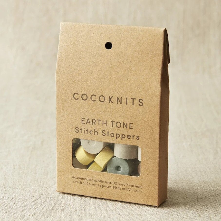 Cocoknits Earth Tone Stitch Stoppers in packaging